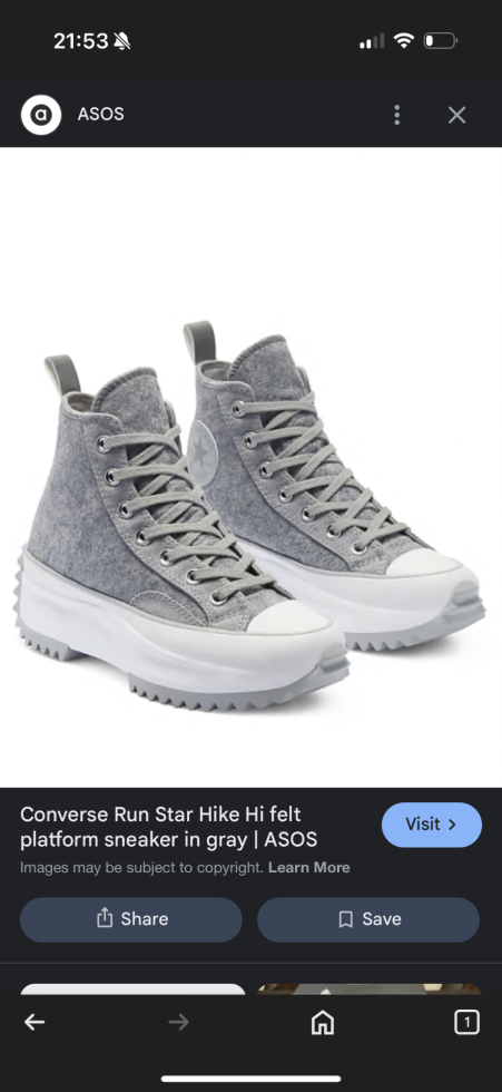 אולסטאר אפור 37 Converse (All-Star) – קונברס (אול-סטאר) יד שנייה בנמיז - Nemyz