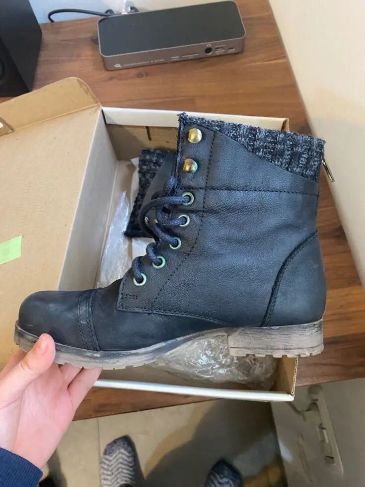 מגפי עור חדשות 37.5 Steve Madden- סטיב מאדן יד שנייה בנמיז - Nemyz