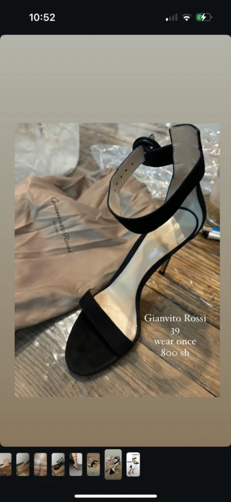 סנדל עקב גיאביטו Gianvito Rossi יד שנייה בנמיז - Nemyz