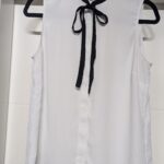 מכופתרת קצרה לבנה H&M - אייץ' אנד אם יד שנייה בנמיז - Nemyz