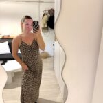 שמלת מידי מנומרת H&M - אייץ' אנד אם יד שנייה בנמיז - Nemyz