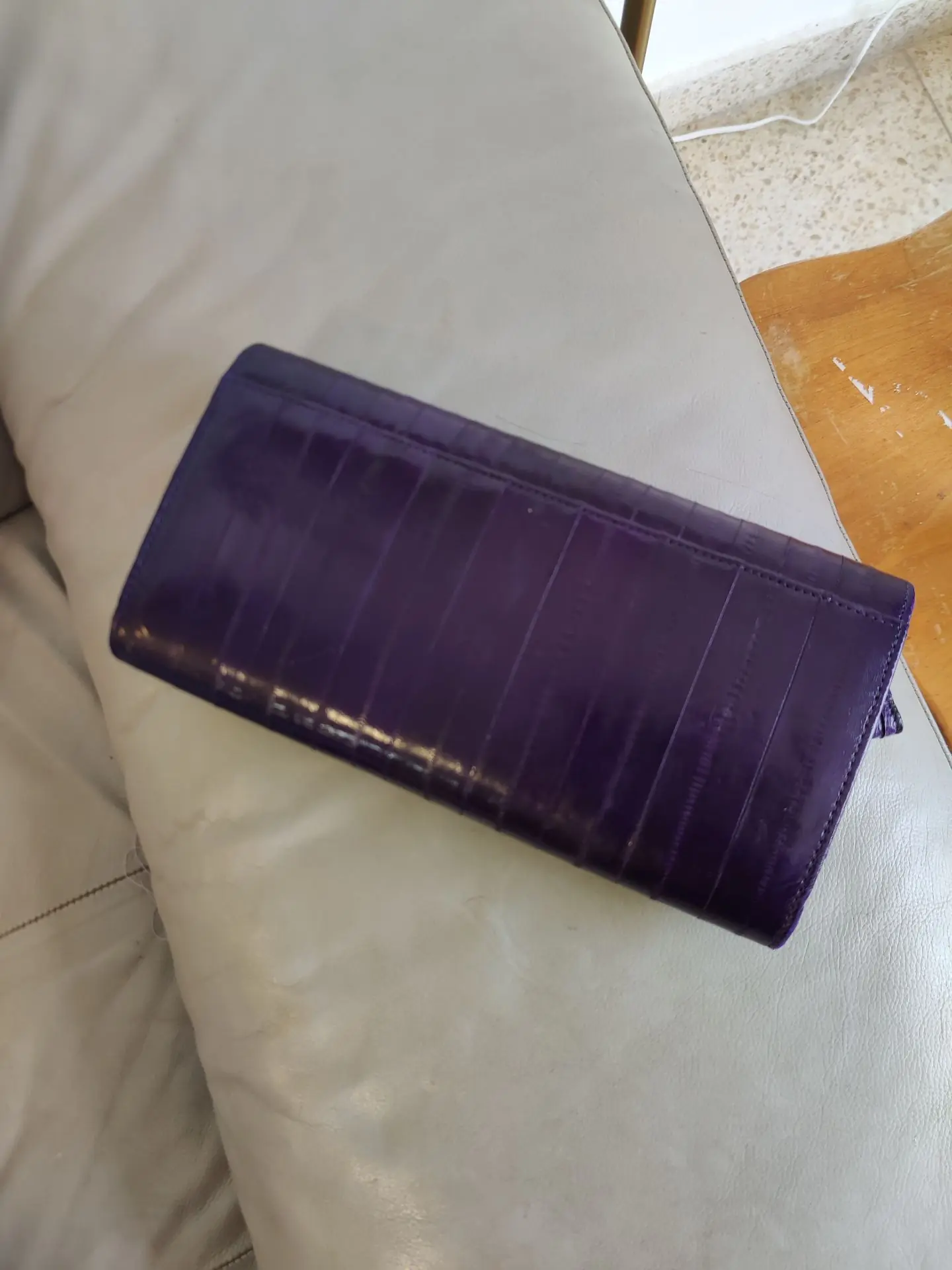 80s eel skin clutch וינטאג' יד שנייה בנמיז - Nemyz