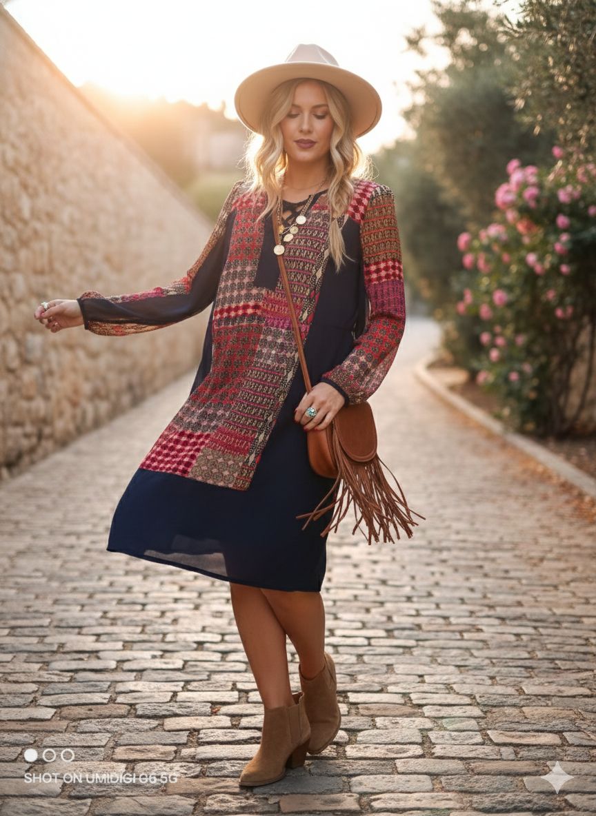 שמלה boho chic Meave by Anthropologie יד שנייה בנמיז - Nemyz
