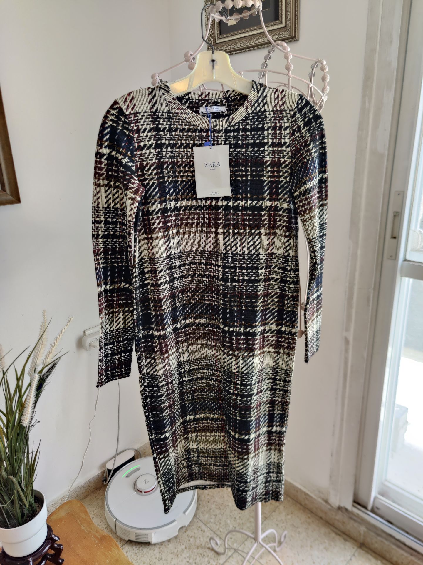 שמלת סריג plaid Zara - זארה יד שנייה בנמיז - Nemyz