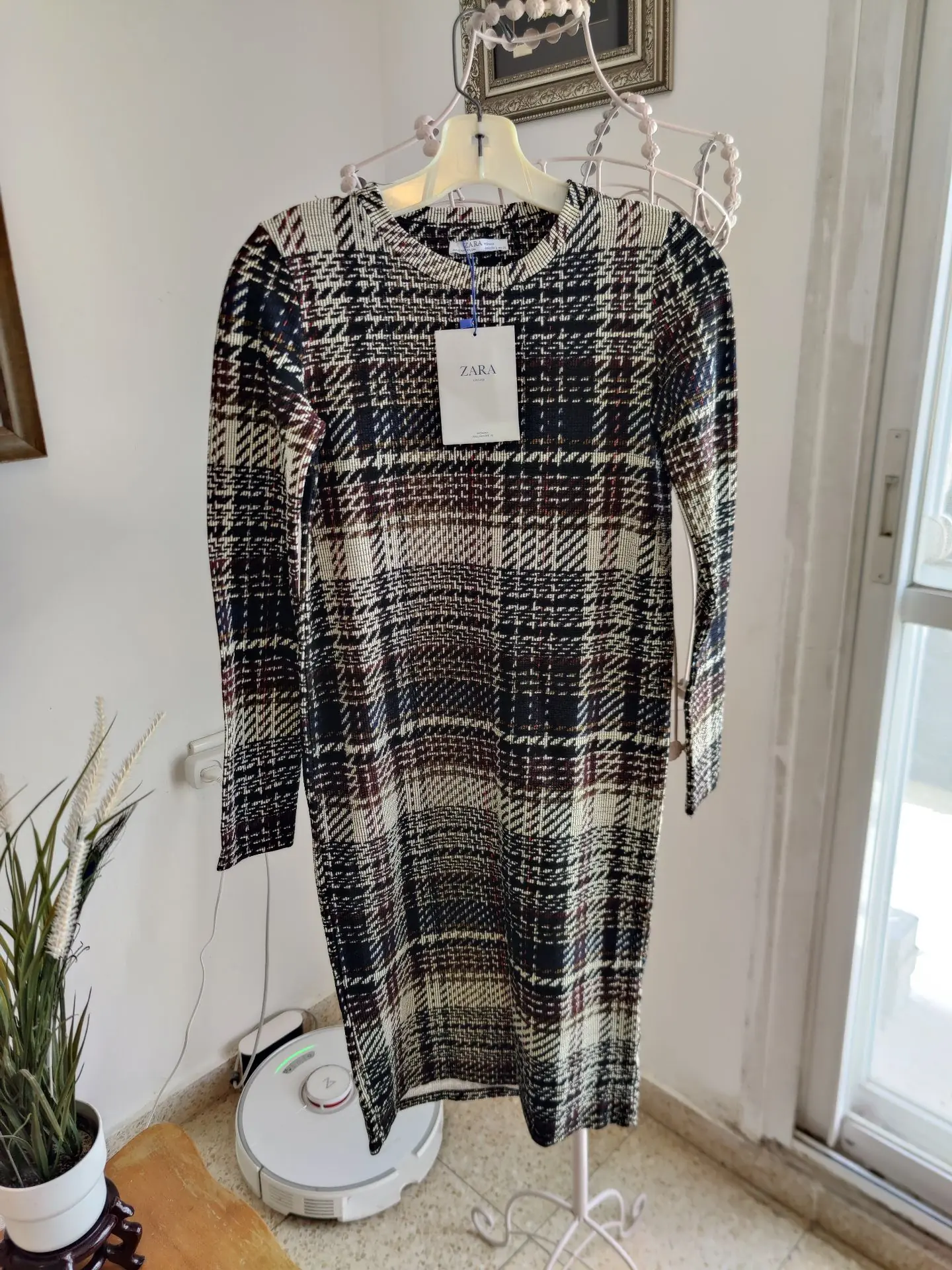 שמלת סריג plaid Zara - זארה יד שנייה בנמיז - Nemyz