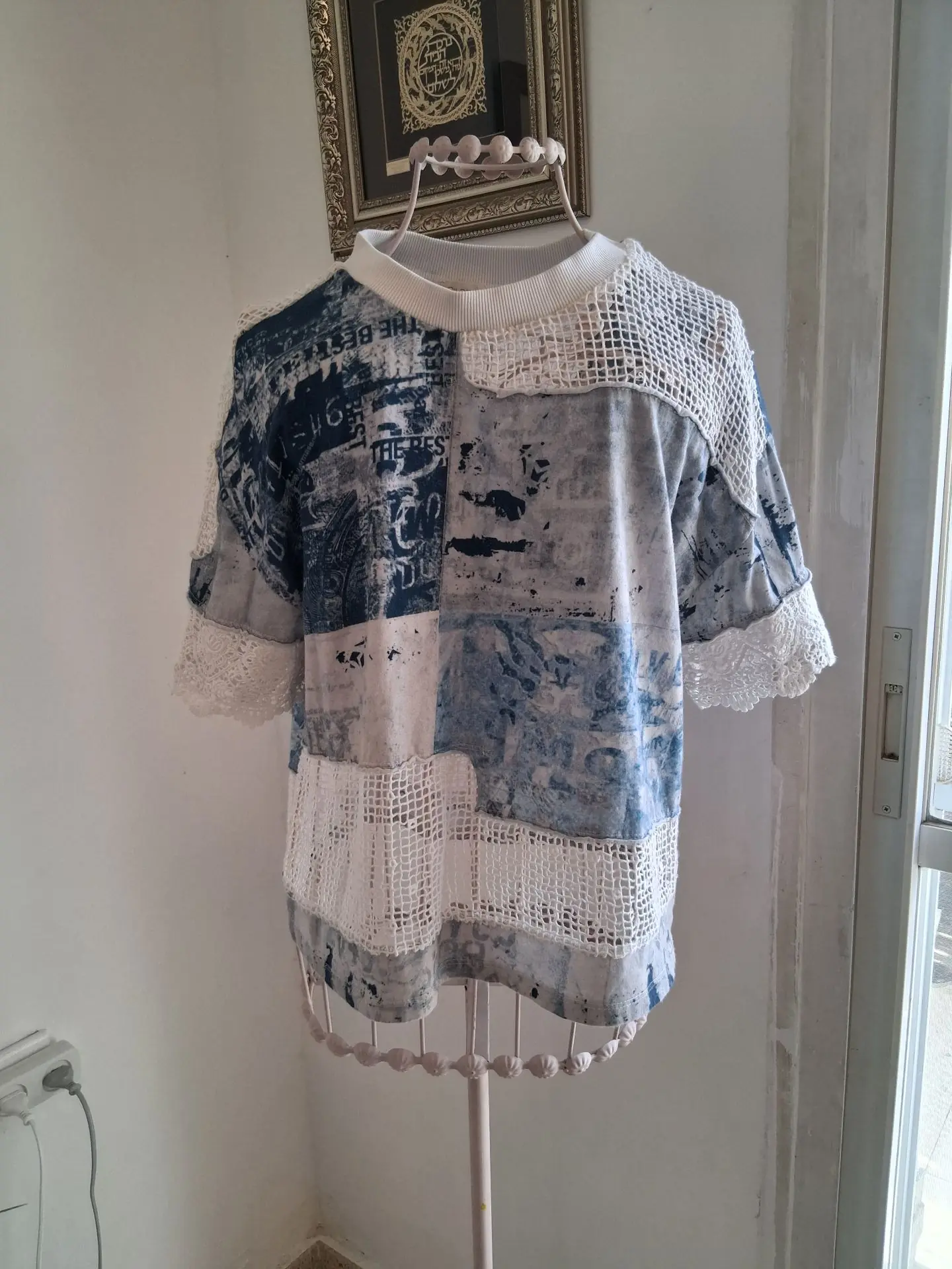 חולצה patchwork Anthropologie יד שנייה בנמיז - Nemyz