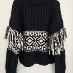 סוודר שחור לבן H&M H&M - אייץ' אנד אם יד שנייה בנמיז - Nemyz