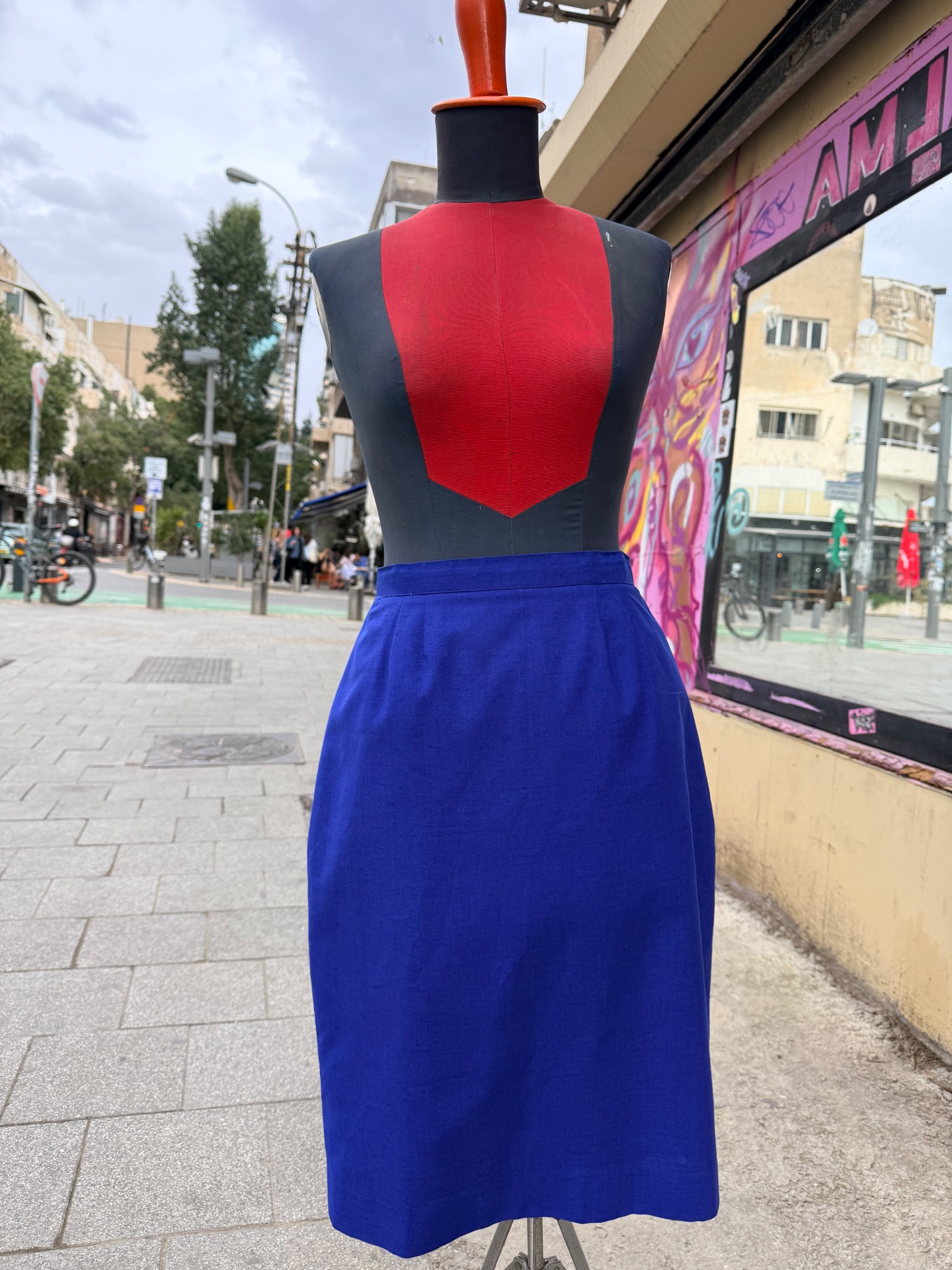 חצאית כחולה וינטג׳ אחר יד שנייה בנמיז - Nemyz
