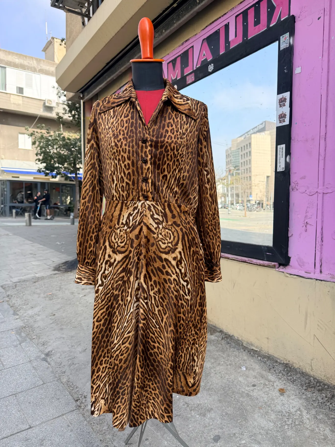 שמלה מנומרת וינטג׳ אחר יד שנייה בנמיז - Nemyz