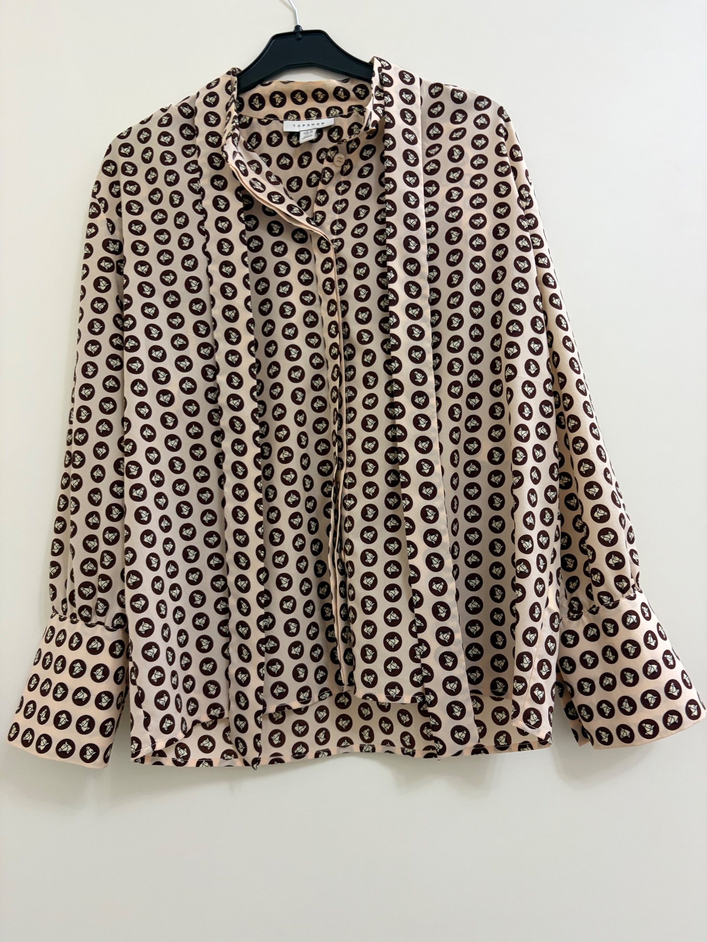 חולצה עם קשירת פפיון Topshop-טופ שופ יד שנייה בנמיז - Nemyz