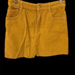 חצאית קורדרוי חרדל Zara - זארה יד שנייה בנמיז - Nemyz