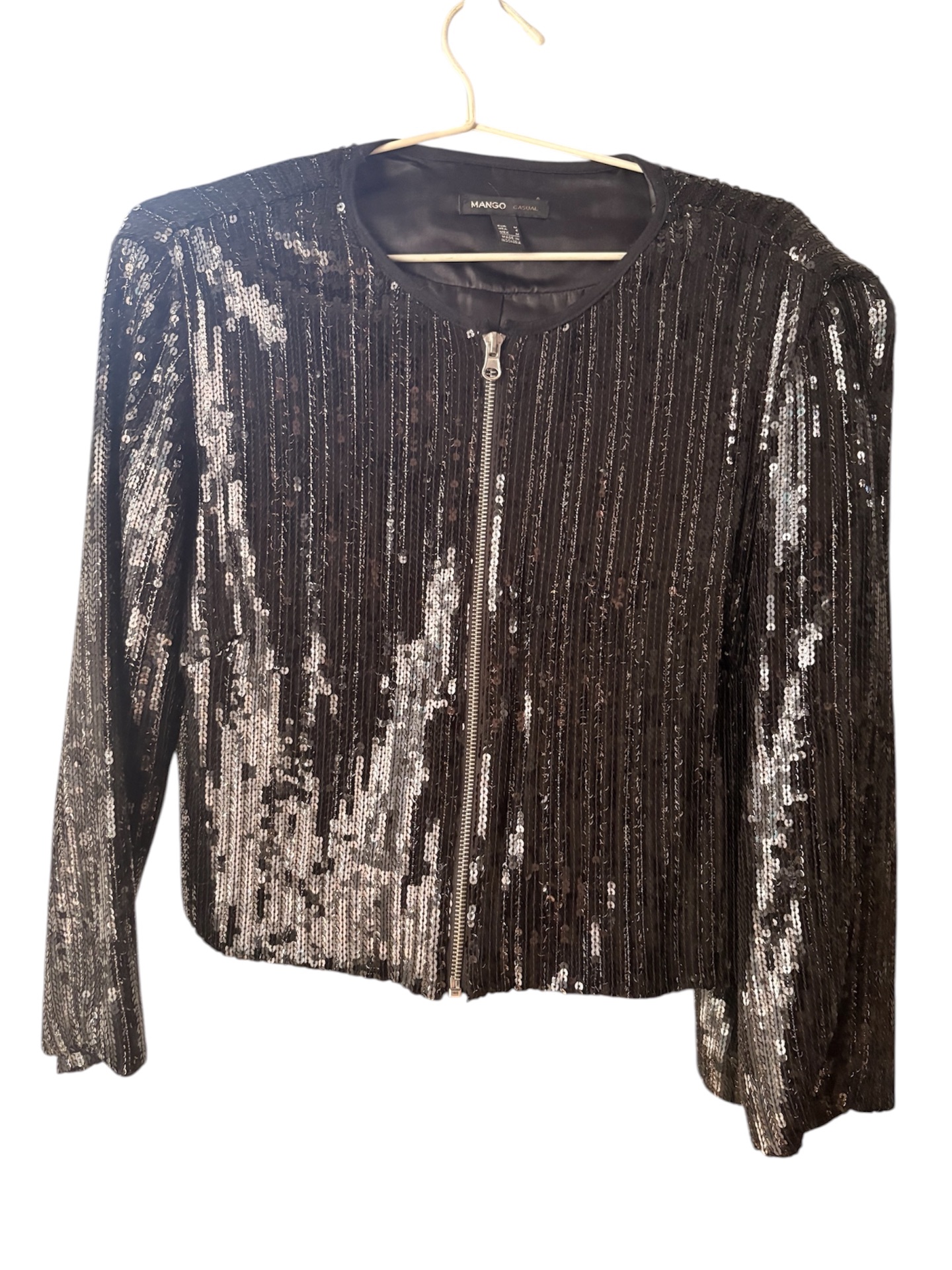 ג׳קט פאייטים שחור Mango - מנגו יד שנייה בנמיז - Nemyz