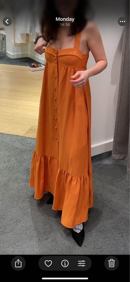 שמלת מקסי בגוון כתום Sandro- סנדרו יד שנייה בנמיז - Nemyz