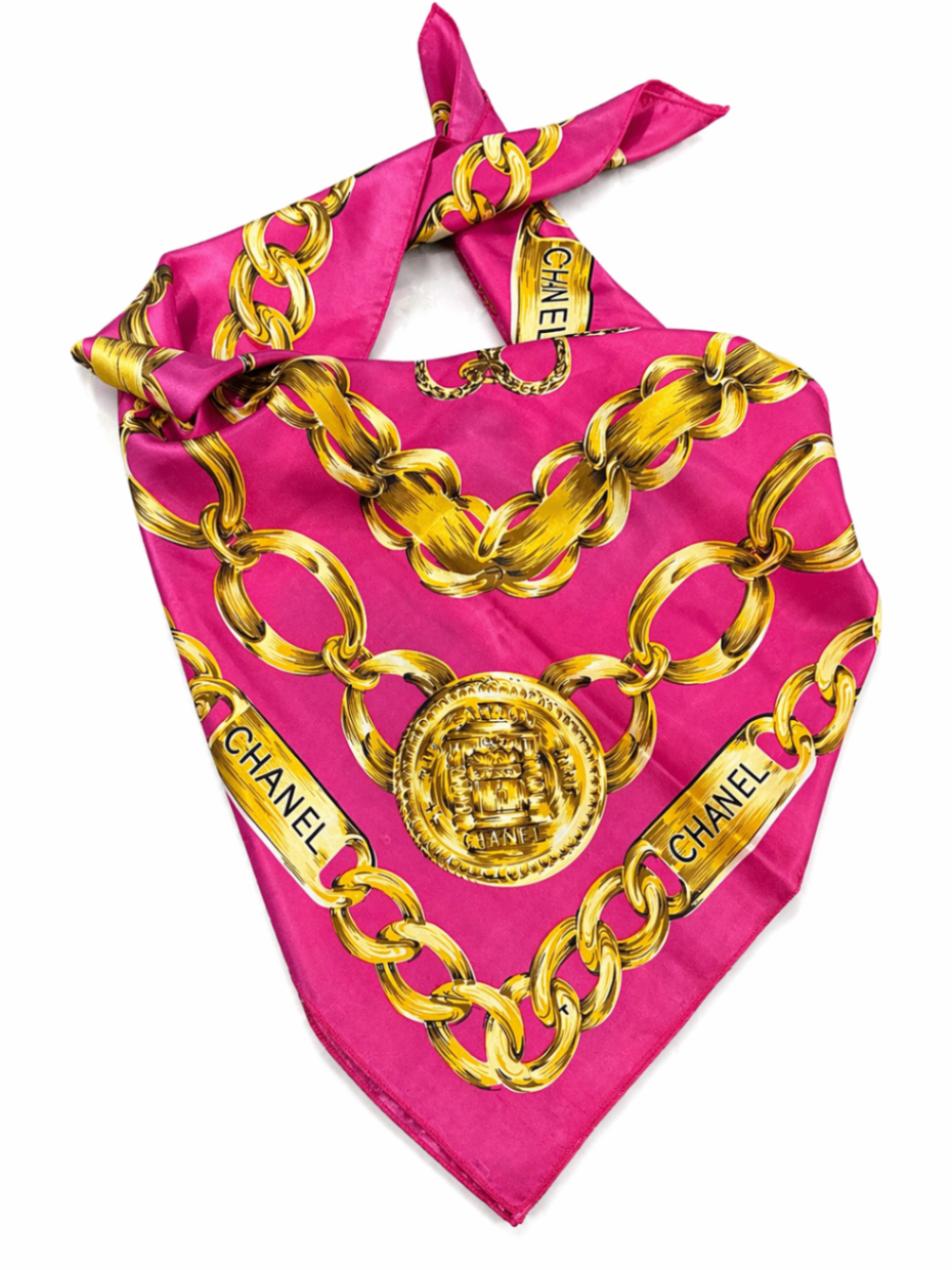 צעיף Chanel ורוד Chanel – שאנל יד שנייה בנמיז - Nemyz