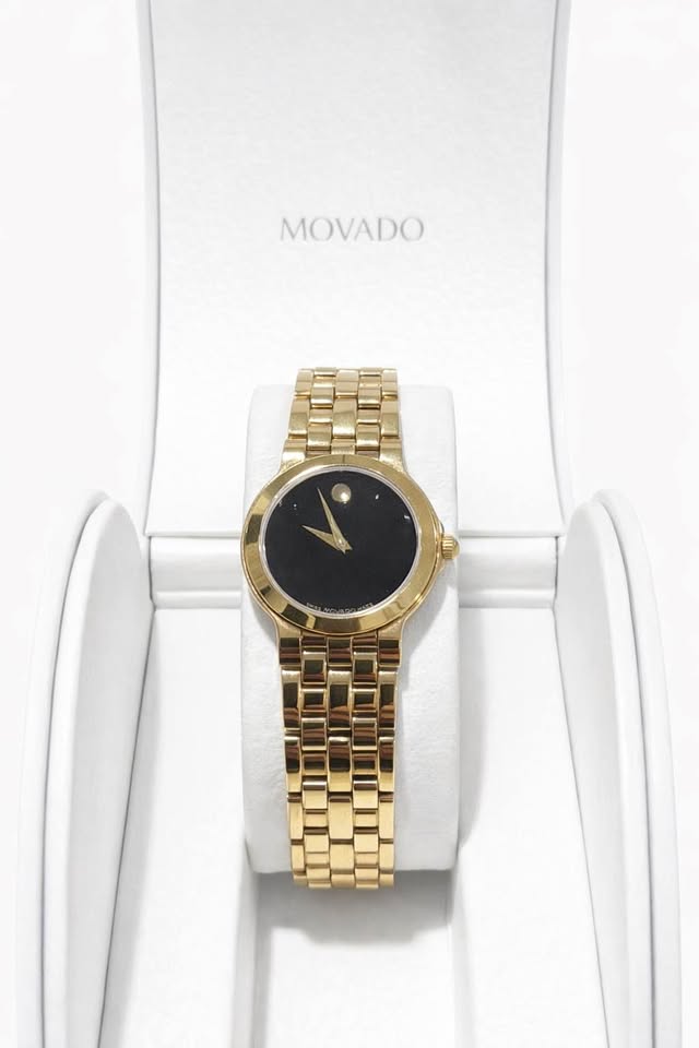 שעון Movado זהב אחר יד שנייה בנמיז - Nemyz