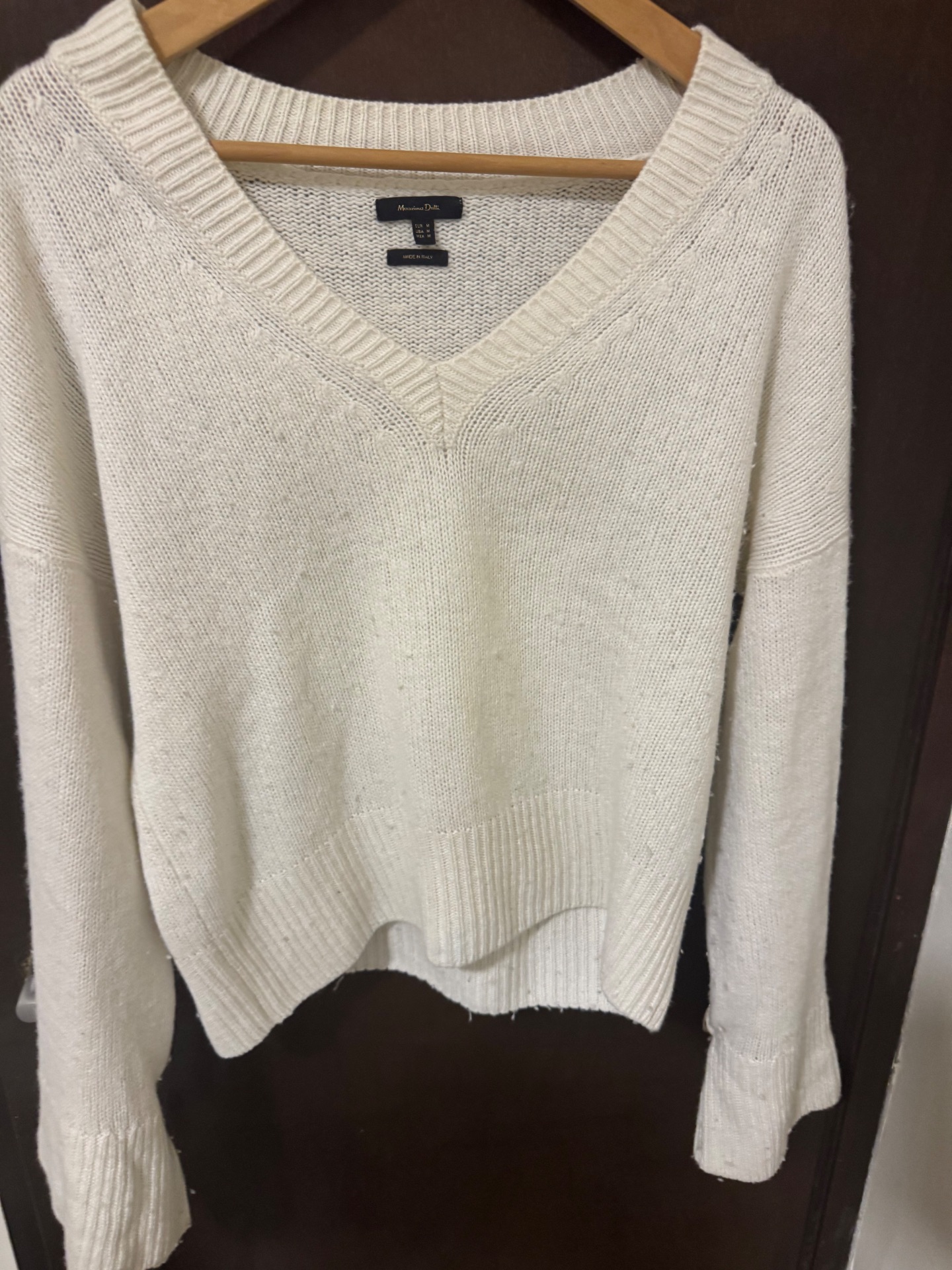 סוודר קשמיר שמנת Massimo Dutti - מסימו דוטי יד שנייה בנמיז - Nemyz