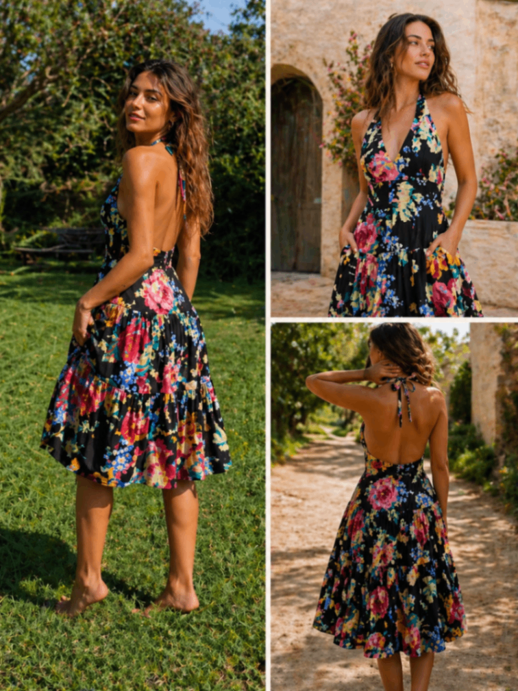 שמלת וינטג מכותנה אחר יד שנייה בנמיז - Nemyz