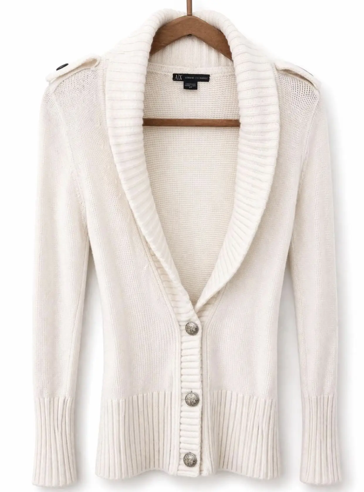 קרדיגן Armani שמנת Armani Exchange – ארמני אקסצ'יינג' יד שנייה בנמיז - Nemyz