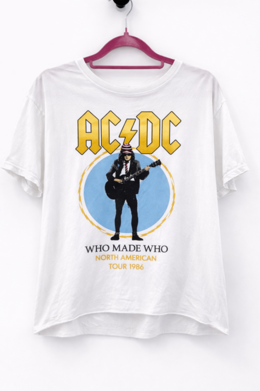 טי שירט AC/DC טור אחר יד שנייה בנמיז - Nemyz