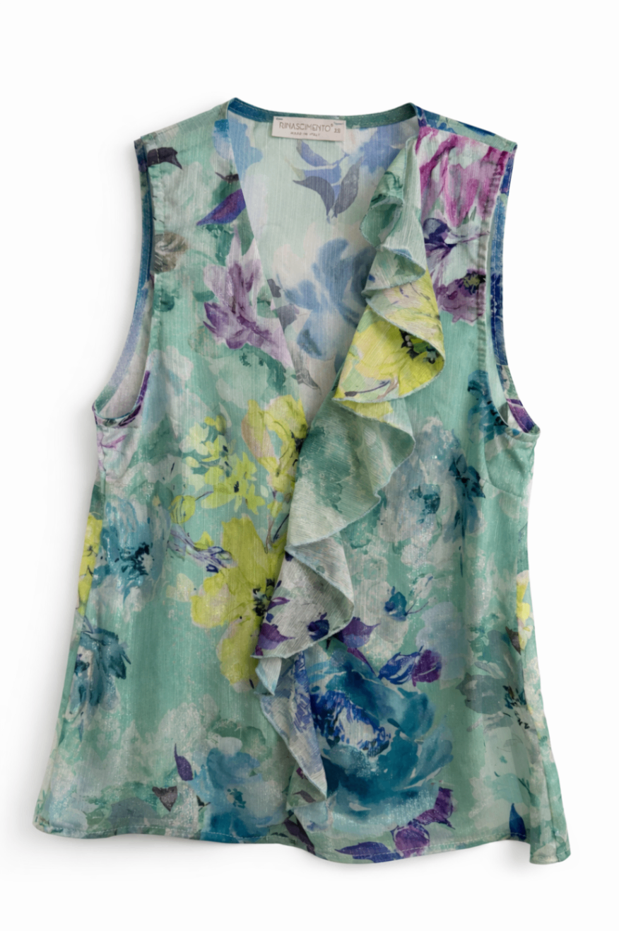 גופיית פרחים איטלקית Rinacimento יד שנייה בנמיז - Nemyz