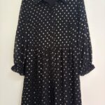 שמלה שחורה עם נקודות Topshop-טופ שופ יד שנייה בנמיז - Nemyz