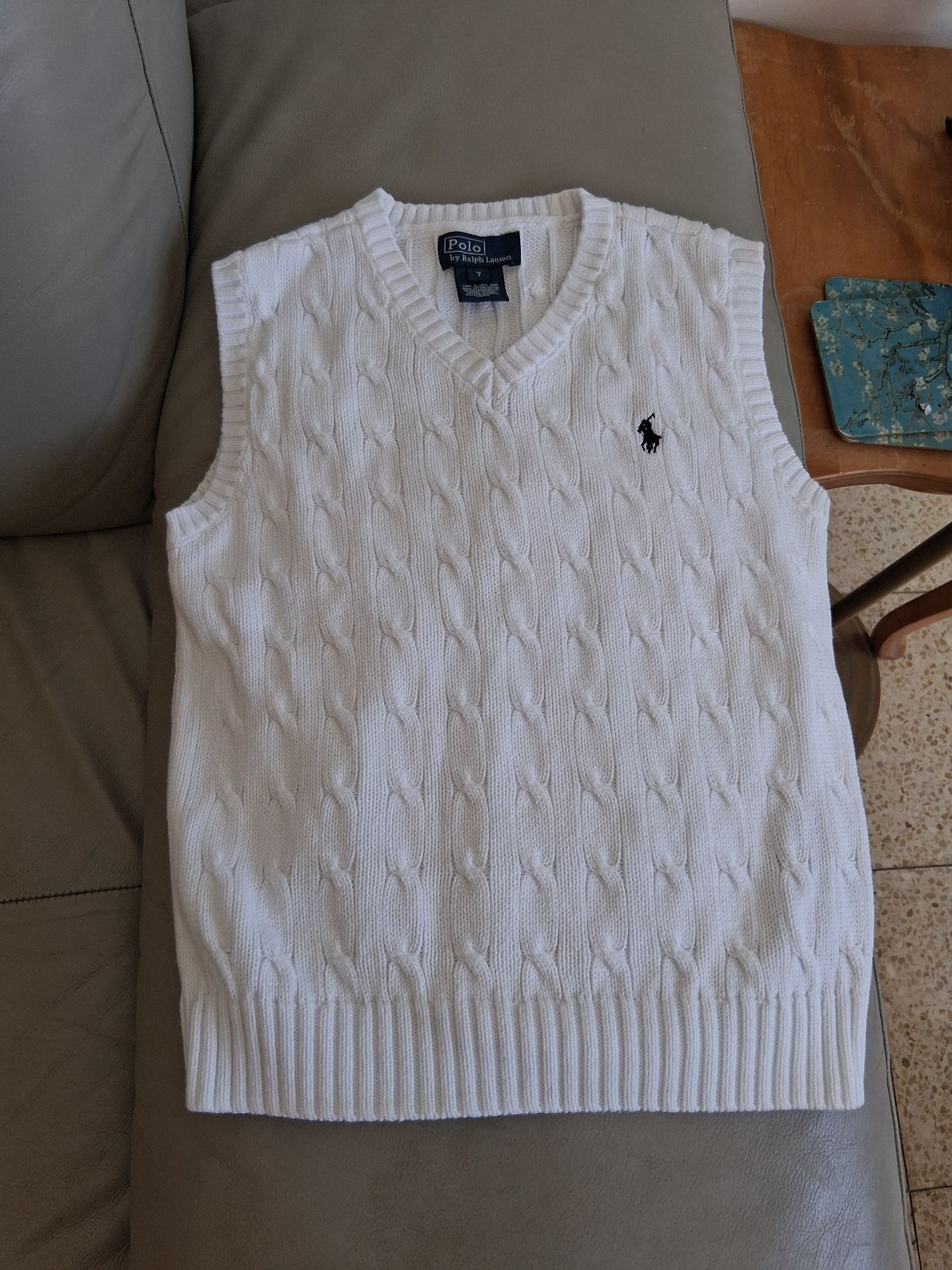 ווסט בנים cable knit פולו ראלף לורן – Polo Ralph Lauren יד שנייה בנמיז - Nemyz