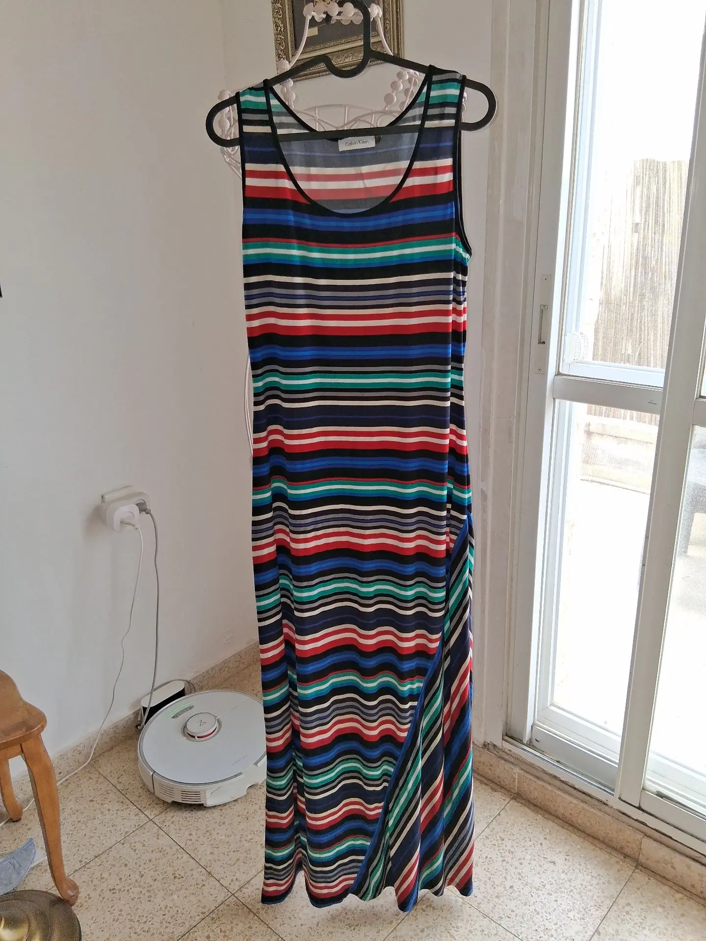 שמלת פסים קיצית Tall Calvin Klein – קלווין קליין יד שנייה בנמיז - Nemyz