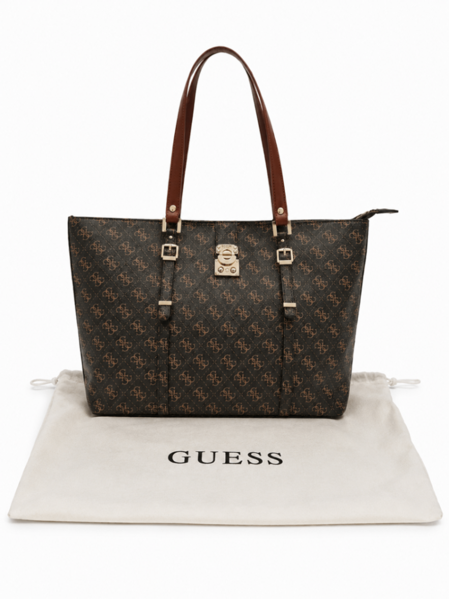 תיק Guess מונוגרם Guess - גס יד שנייה בנמיז - Nemyz