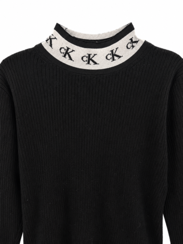 שמלת סריג CK שחור Calvin Klein – קלווין קליין יד שנייה בנמיז - Nemyz