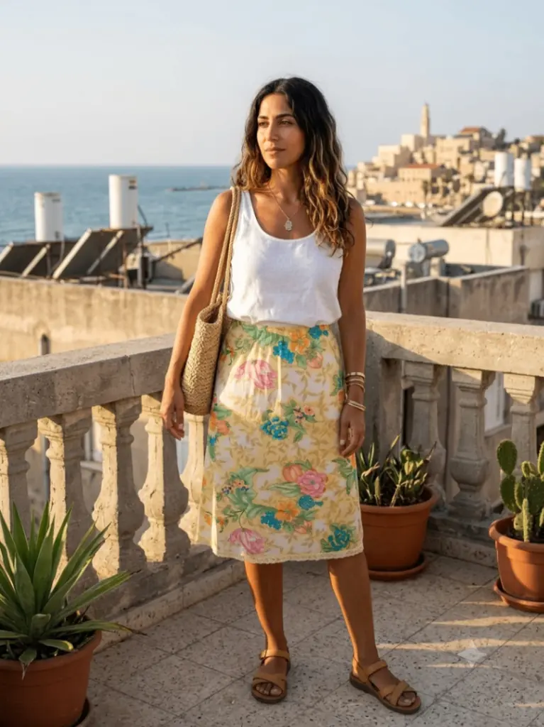 חצאית 70s slip skirt וינטאג' יד שנייה בנמיז - Nemyz