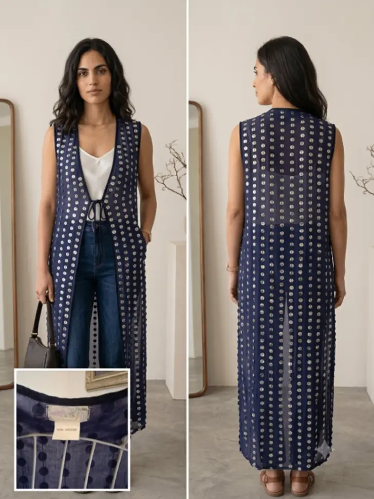 דאסטר מעוטר לפסטיבל Free People - פרי פיפל יד שנייה בנמיז - Nemyz