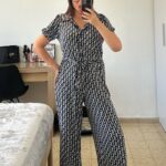 אוברול הדפס שחור לבן Golbary - גולברי יד שנייה בנמיז - Nemyz