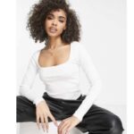 חולצה ריב לבנה Asos – אסוס יד שנייה בנמיז - Nemyz