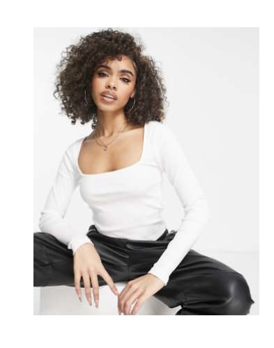 חולצה ריב לבנה Asos – אסוס יד שנייה בנמיז - Nemyz