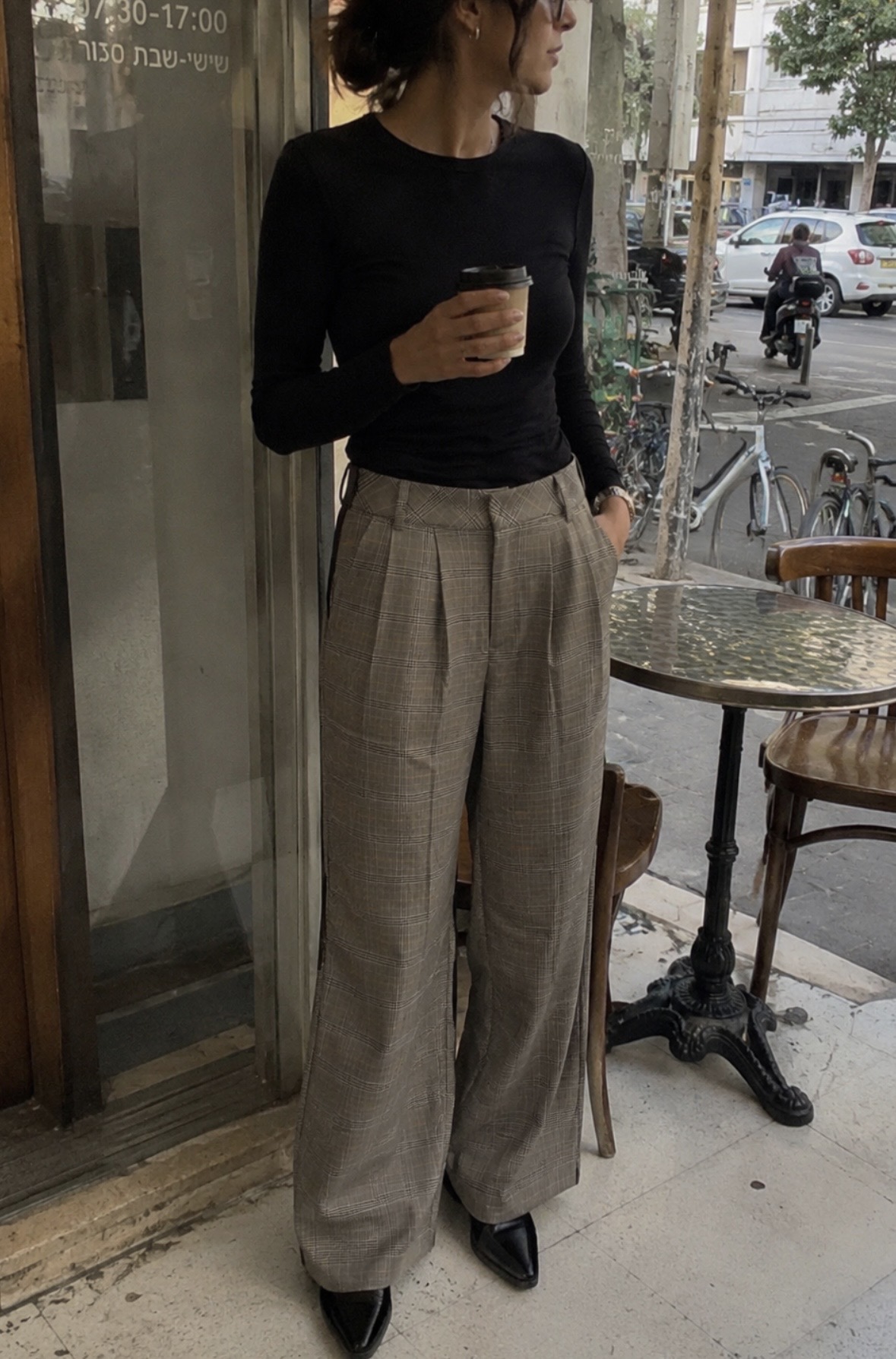 מכנס משובץ אלגנטי 34 H&M - אייץ' אנד אם יד שנייה בנמיז - Nemyz