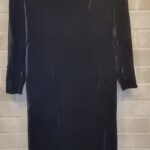 שמלת קטיפה מידי שחור Max Mara – מקס מארה יד שנייה בנמיז - Nemyz