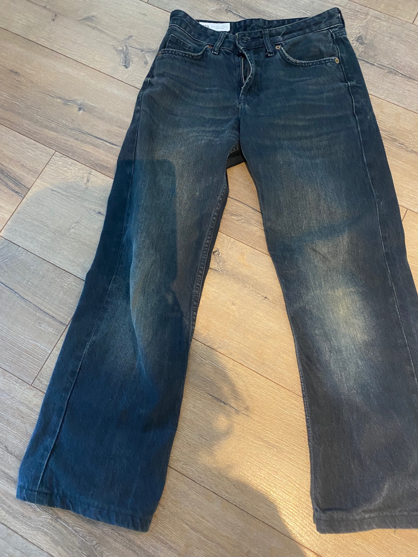 Dark wide leg jeans Zara - זארה יד שנייה בנמיז - Nemyz