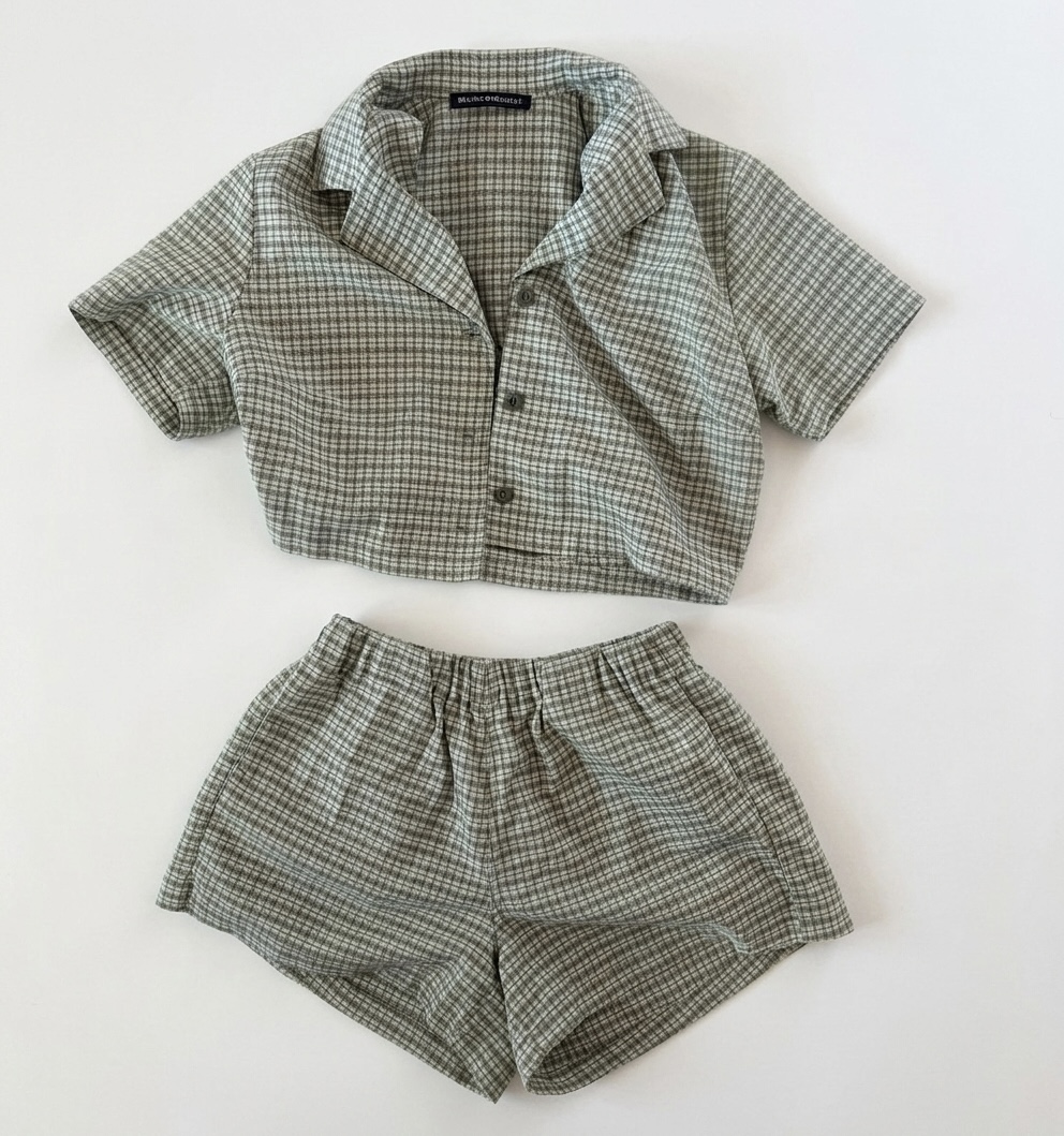 סט טופ ומכנס קצרים Brandy Melville יד שנייה בנמיז - Nemyz