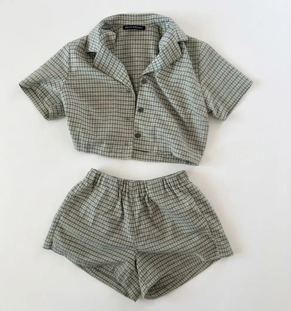 סט טופ ומכנס קצרים Brandy Melville יד שנייה בנמיז - Nemyz