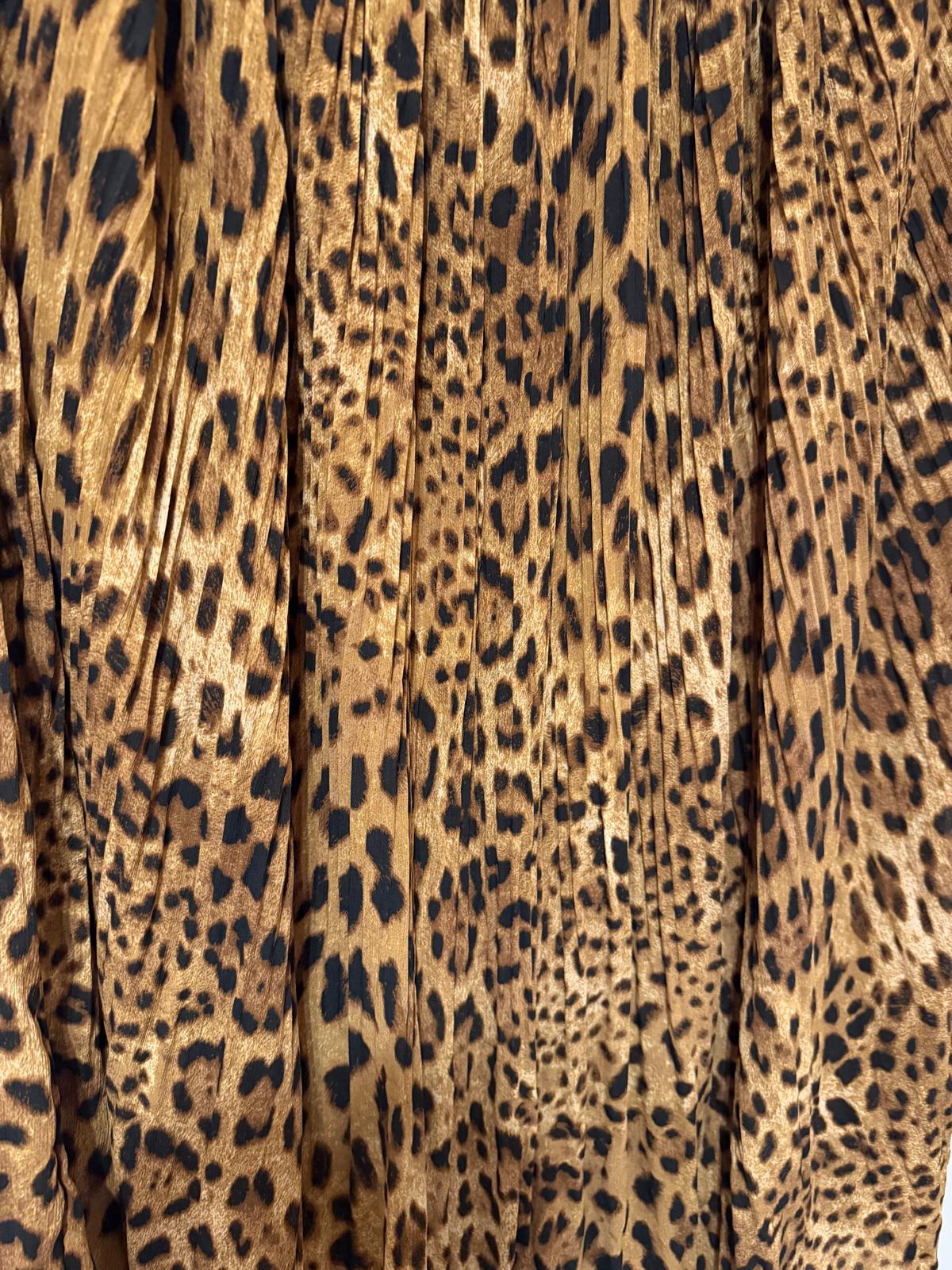 חצאית מנומרת פליסה H&M - אייץ' אנד אם יד שנייה בנמיז - Nemyz