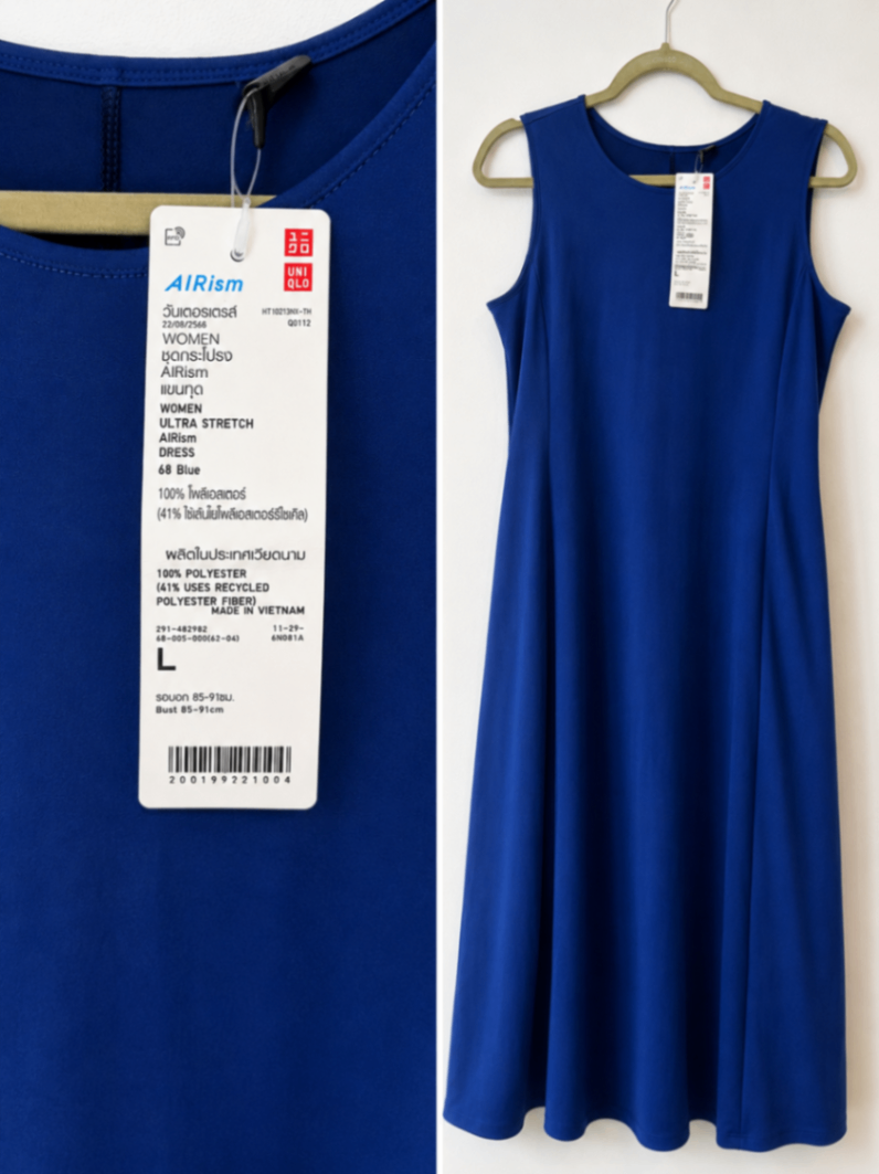 שמלת יוניקלו כחול יוניקלו – Uniqlo יד שנייה בנמיז - Nemyz