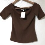 H&M חולצת ריב חומה H&M - אייץ' אנד אם יד שנייה בנמיז - Nemyz