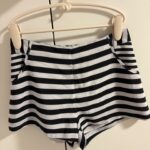 H&M מכנס קצר פסים H&M - אייץ' אנד אם יד שנייה בנמיז - Nemyz