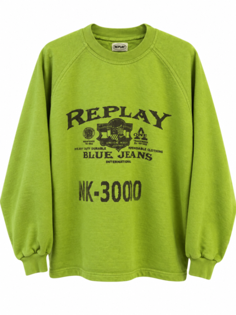 סווטשירט Replayירוק Replay - ריפליי יד שנייה בנמיז - Nemyz