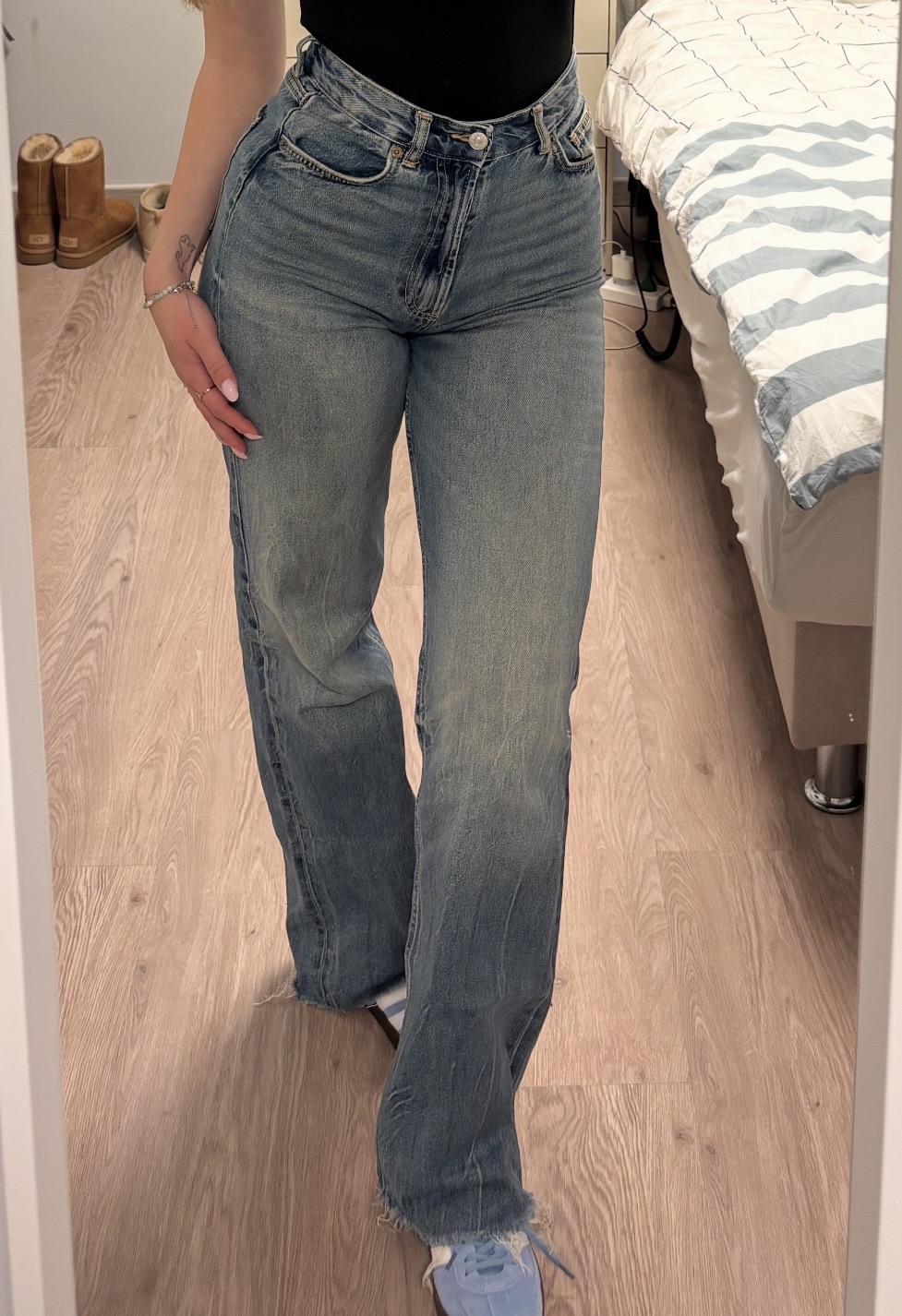 ג׳ינס wide leg זארה Zara - זארה יד שנייה בנמיז - Nemyz