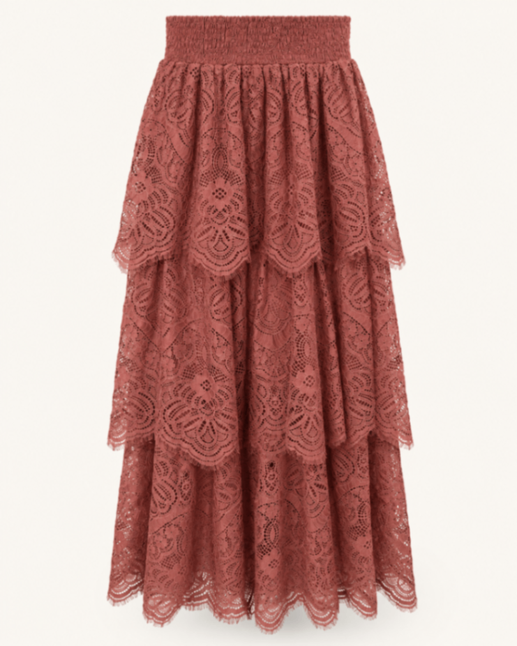 חצאית מקסי תחרה H&M - אייץ' אנד אם יד שנייה בנמיז - Nemyz
