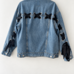 ג׳קט ג׳ינס קשירות Bershka – ברשקה יד שנייה בנמיז - Nemyz