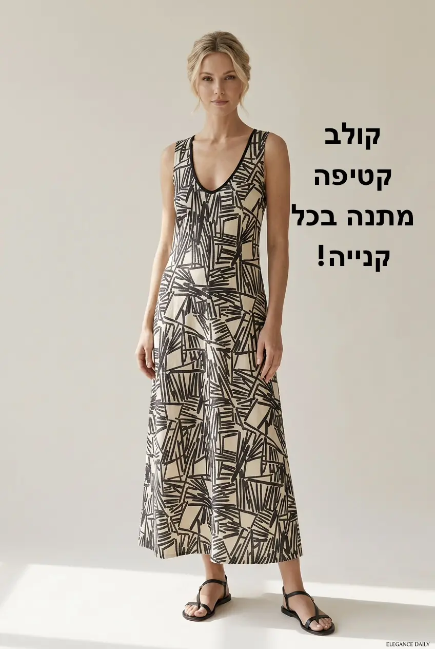 שמלת מקסי פשתן Dorin Frankfurt - דורין פרנקפורט יד שנייה בנמיז - Nemyz