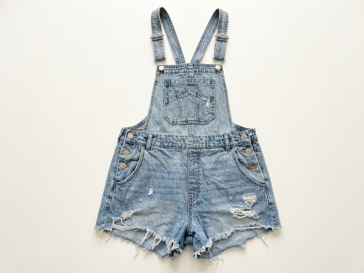 אוברול קצר בהיר H&M - אייץ' אנד אם יד שנייה בנמיז - Nemyz