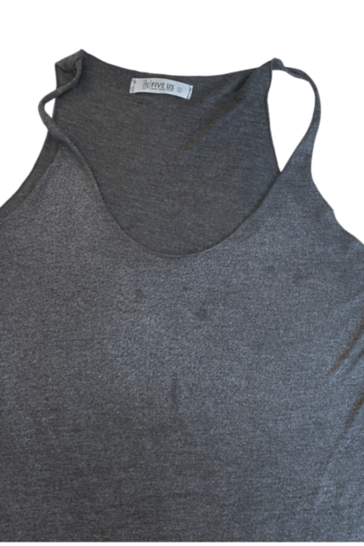 119427 Gray Silver Top Tank